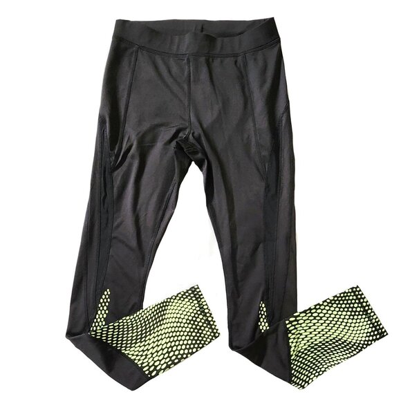 Kyodan Black and Green Exercise Workout Leggings - Picture 2 of 5